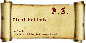 Michl Belinda névjegykártya